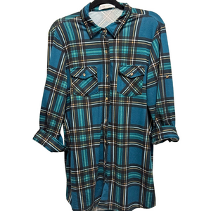 Green Plaid women’s flannel